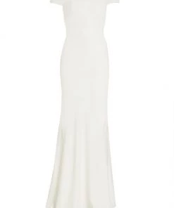 Alexander McQueen Off-The-Shoulder Gown Ice Pink