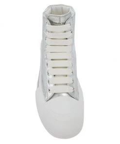 Alexander McQueen Deck Plimsoll Metallic High-Top Sneakers For Men 10 Alexander McQueen Deck Plimsoll Metallic High-Top Sneakers For Men -Alexander McQueen Elegant store unnamed file 910