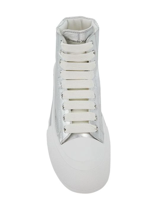 Alexander McQueen Deck Plimsoll Metallic High-Top Sneakers For Men 5 Alexander McQueen Deck Plimsoll Metallic High-Top Sneakers For Men - Image 5
