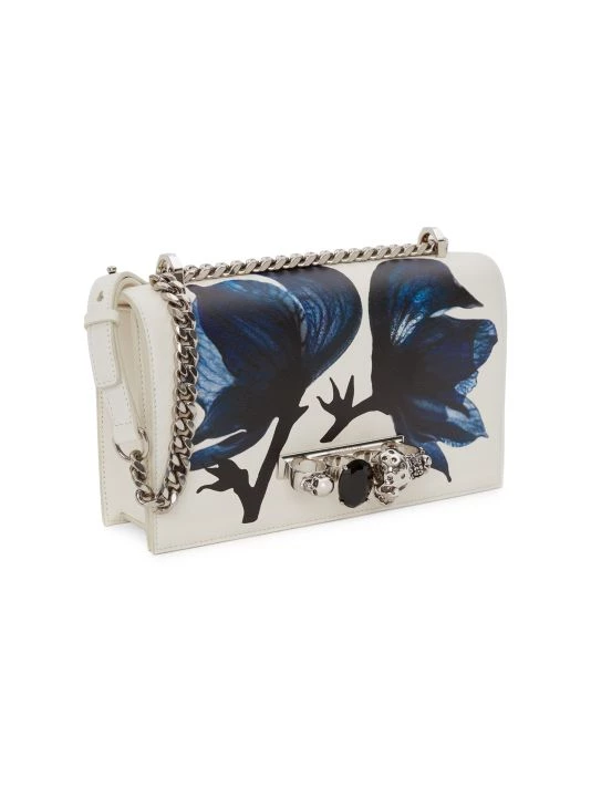 Alexander McQueen Four-Ring Floral Leather Shoulder Bag 3 Alexander McQueen Four-Ring Floral Leather Shoulder Bag - Image 3