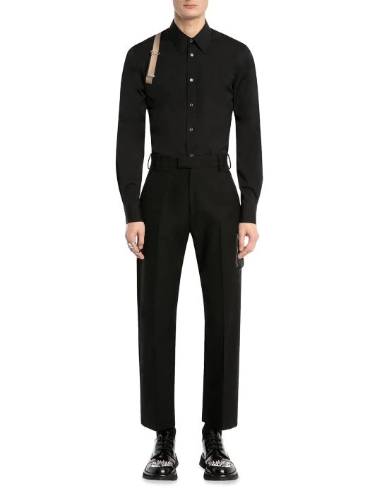 Alexander McQueen Tape Harness Shirt For Men Indigo Ink 2 Alexander McQueen Tape Harness Shirt For Men Indigo Ink - Image 2