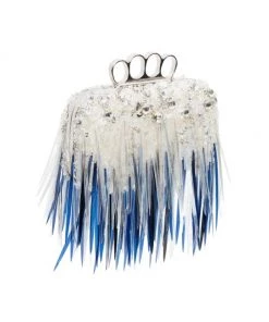 Alexander McQueen Four-Ring Feathered Box Clutch -Alexander McQueen Elegant store unnamed file 938