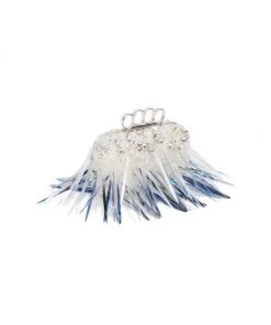 Alexander McQueen Four-Ring Feathered Box Clutch -Alexander McQueen Elegant store unnamed file 939