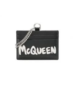 Alexander McQueen Chain Leather Card Holder