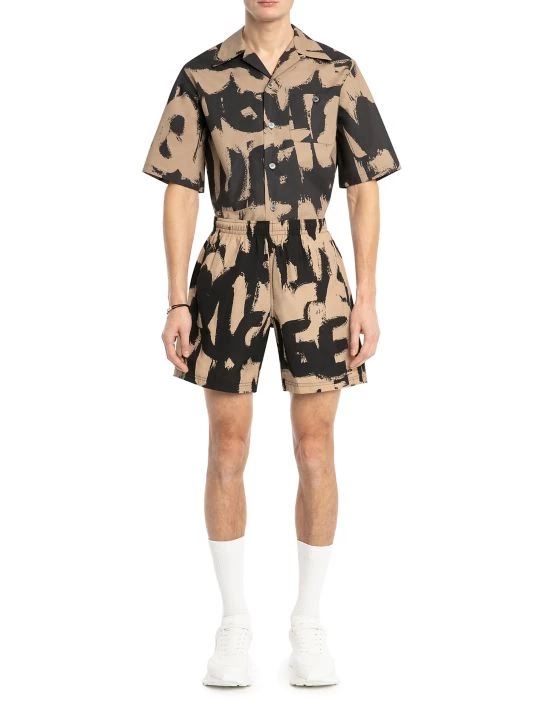 Alexander McQueen Allover Graffiti Swim Shorts For Men 2 Alexander McQueen Allover Graffiti Swim Shorts For Men - Image 2