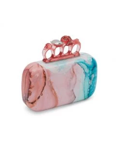 Alexander McQueen Skull Four-Ring Marbled Box Clutch 6 Alexander McQueen Skull Four-Ring Marbled Box Clutch -Alexander McQueen Elegant store unnamed file 954