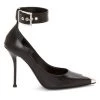 Alexander McQueen Leather Buckle-Strap Pumps