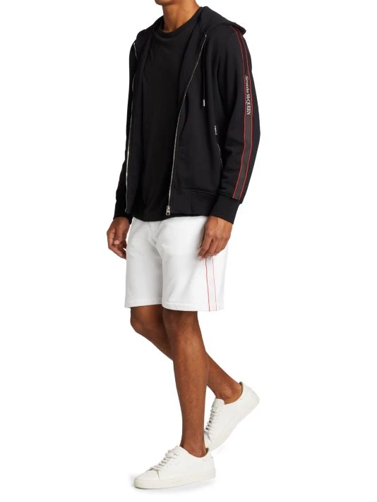 Alexander McQueen Logo Tape Zip-Up Hoodie For Men 2 Alexander McQueen Logo Tape Zip-Up Hoodie For Men - Image 2