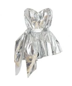 Alexander McQueen Metallic Peplum Top