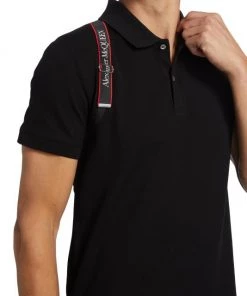 Alexander McQueen Logo Tape Harness Polo Shirt For Men -Alexander McQueen Elegant store unnamed file 989